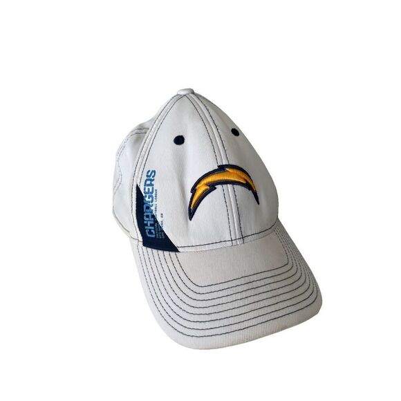 NFL Reebok Los Angeles Chargers Fitted Hat Cap Beige/cream Unisex S/M - Picture 1 of 8